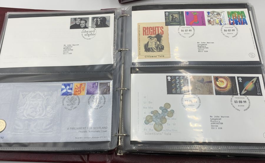 A collection of first day covers in three albums - many with coins, all in excellent condition. - Image 6 of 50