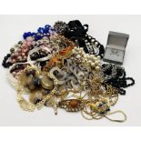 A collection of costume jewellery etc. including a 925 silver dress ring