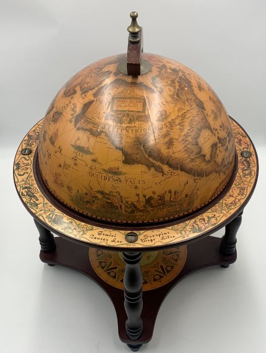 A table top drinks cabinet in the form of a terrestrial globe - Image 4 of 5