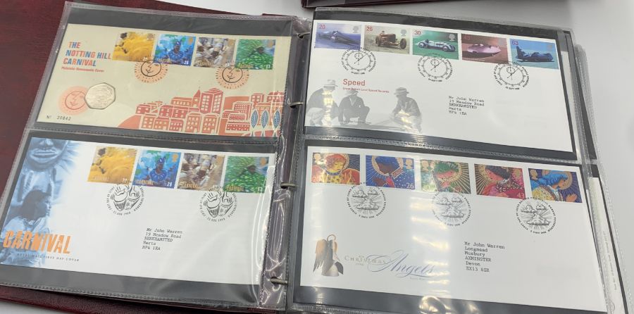 A collection of first day covers in three albums - many with coins, all in excellent condition. - Image 3 of 50