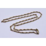 A 9ct gold fancy link necklace, weight 16.4g