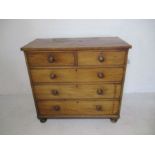 A Victorian chest of five drawers
