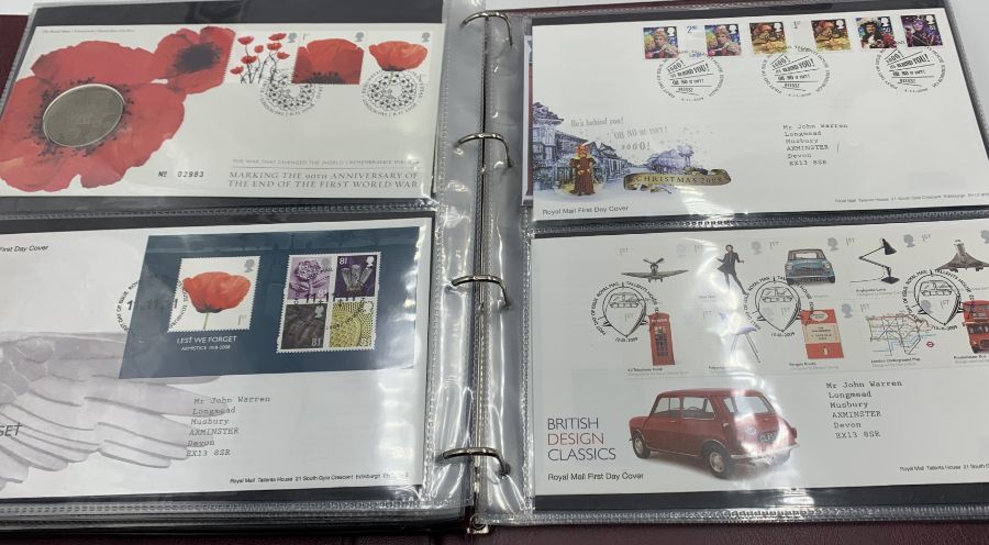 A collection of first day covers in three albums - many with coins, all in excellent condition. - Image 45 of 50
