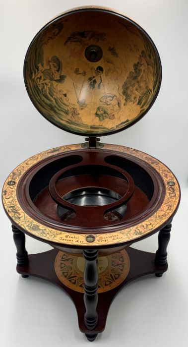 A table top drinks cabinet in the form of a terrestrial globe - Image 5 of 5