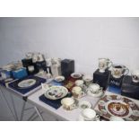 A large selection of limited edition commemorative plates, cups etc, makers include Coalport and