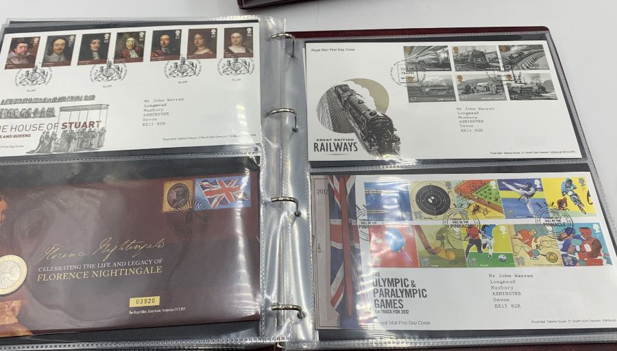 A collection of first day covers in three albums - many with coins, all in excellent condition. - Image 32 of 50