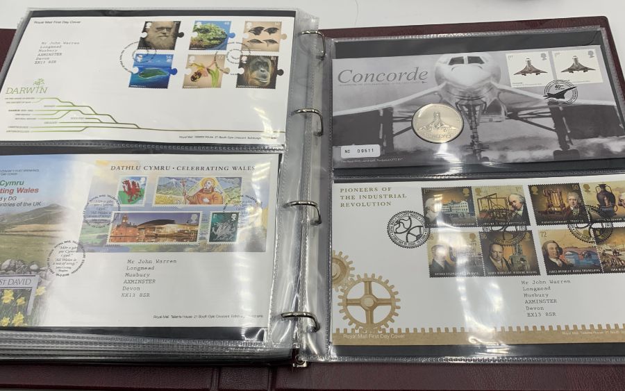 A collection of first day covers in three albums - many with coins, all in excellent condition. - Image 47 of 50