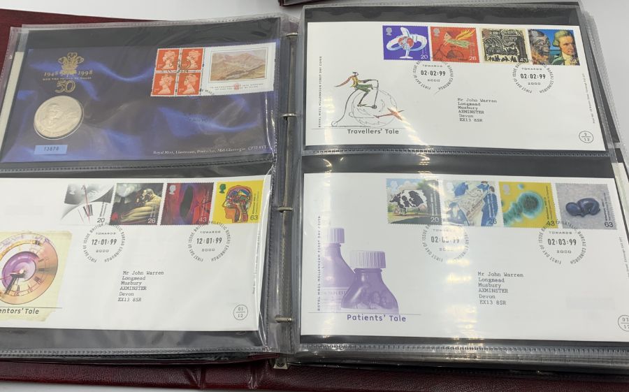 A collection of first day covers in three albums - many with coins, all in excellent condition. - Image 4 of 50