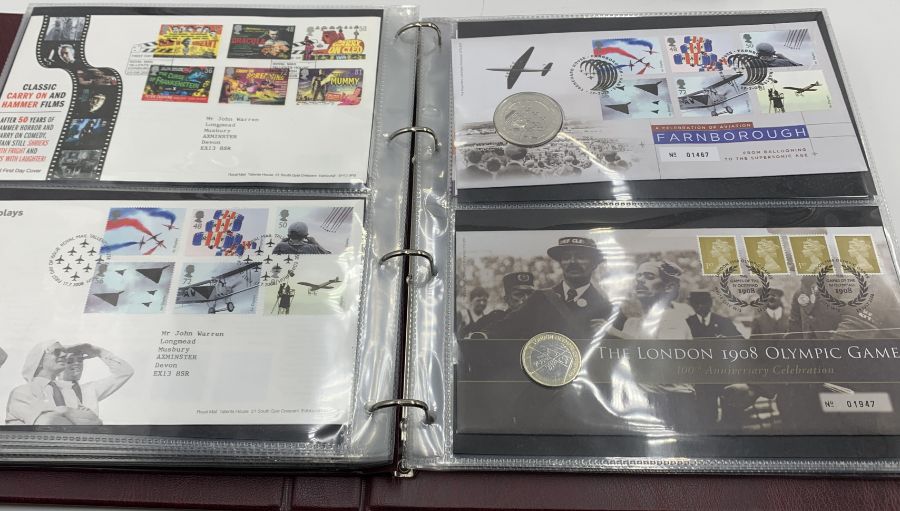 A collection of first day covers in three albums - many with coins, all in excellent condition. - Image 43 of 50