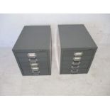 A pair of small Bisley metal filing drawers - each drawer measures height 33cm, width 28cm, depth