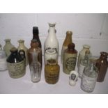 A selection of vintage bottles etc including "The Carlisle New Brewery Co ltd" , "A H Goggs & Son,