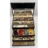 A collection of costume jewellery in large box including brooches, rings, beads, necklaces etc.