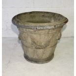 A large composite garden planter with Grecian design A/F