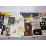 A collection of vintage ephemera relating to the arts, theatre, ballet, opera etc