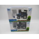 Two boxed Imber Models Ford Powerstar 6640 die-cast tractors (1:32 scale)