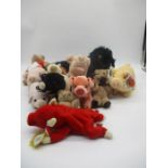A collection of soft toys including TY beanie baby.