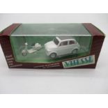 A boxed Vitesse Ltd. Fiat 500 with a matching Scooter