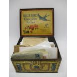 A collection of antique and vintage envelopes, handwritten and typed, envelopes mostly early to