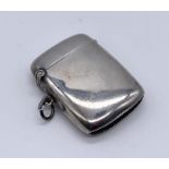 A hallmarked silver vesta case