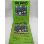 A boxed Subbuteo Table Soccer Continental Club Edition set, along with an Subbuteo box with only two