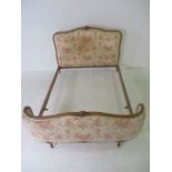 A French upholstered double bed