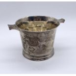 A Victorian hallmarked silver "miniature" ice bucket/sugar bowl, retailed by J Parkes 12 Vigo St.
