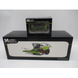 A boxed Marge Models Claas Jaguar 990 Terra Trac forage harvester die-cast model with Orbis 750