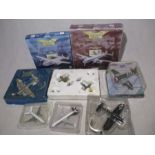 A collection of die-cast planes including two boxed Corgi The Aviation Archive" collection (Avro