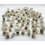 A large collection of crested ware