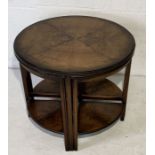 An Art Deco circular nest of five tables