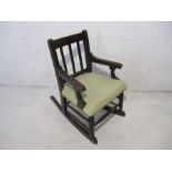 An antique child's rocking chair