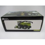 A boxed Marge Models New Holland FR780 forage harvester (1:32 scale) including grass-pickup and