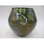 An Art glass vase by Norman Stuart Clarke, dated '09, height 12.5cm