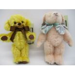 Two Limited edition Merrythought teddy bears- Squeaky Cheeky and Tulip Time, both with passports