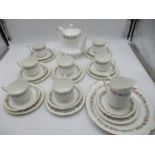 Part tea sets of Royal Albert, Paragon, Belinda china includes seven trio's