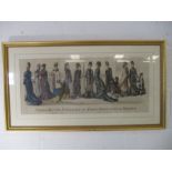 A Victorian fashion print- "Myra's Autumn Panorama of Paris Patterns & Models" dated 1887