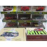 A collection of nine boxed Corgi , Classic Models including Eric Carlsson's Saab 96 rally car,
