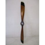 A reproduction wooden propeller blade, marked with Sensenich Bros. Lititz, PA - overall length