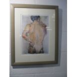 A framed limited edition (68/500) print "Male Torso" signed "Rosanna Chittenden 96". Overall size