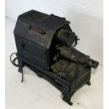 A Ross of London slide projector Type B.E. Model 2, mains operated with a metal stand No. 238685