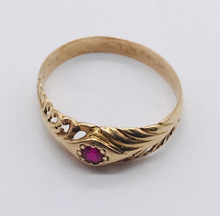 A 14ct rose gold ruby ring - Image 2 of 2