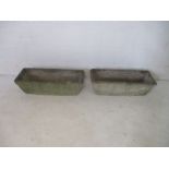 Two stone garden troughs.