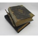 Two Victorian bibles, one as found.