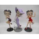 A collection of three unboxed Betty Boop figurines by King Feature Syndicate - tallest 34cm
