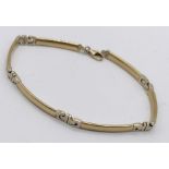 A 9ct gold bracelet, weight 7.5g