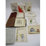 A collection of hand written verses and cards circa 1930's