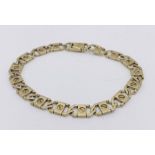 A 9ct gold bracelet, weight 14.1g