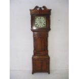A Victorian mahogany longcase clock, with inlaid banding, the painted dial named to Thornley
