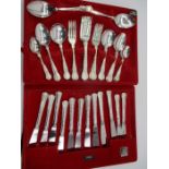 A forty four piece suite of silver plated cutlery by Viners.