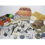 A collection of Star Wars spare parts to vehicles and playsets, including AT-AT legs, Millennium